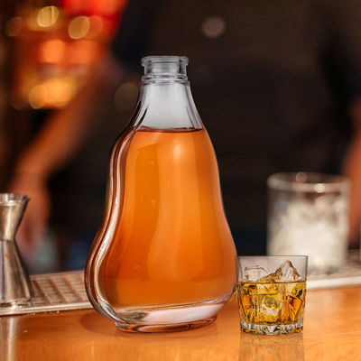 グラス ウイスキーボトル 500ml 750ml 1000ml ベース素材 ガラスキャップタイプコルクスクリュー 両方
