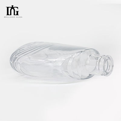 750ml ガラス クリア 丸 700ml ガラス スピリット ボトル ウイスキーとブランデー TJ008