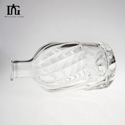 密封型 CORK 500ml 透明 丸 空き 石灰ガラス 酒 ウォッカ ボトル