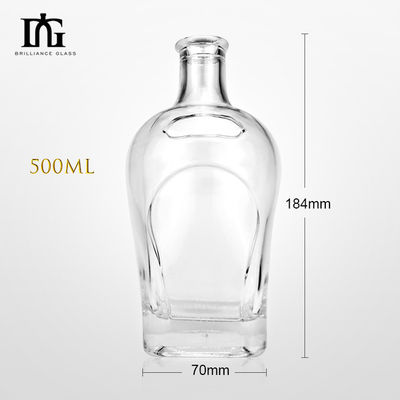 080 酒類と飲料 コルクシール付きガラスボトル 500ml/700ml/750ml