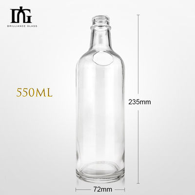 シルクスクリーン印刷 500ml/700ml/750ml容量 透明な芳香の赤ワインボトル
