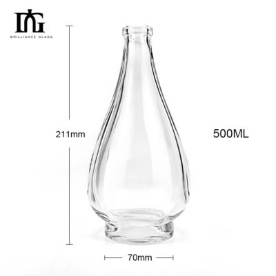 500ml クリア・ホーク・ウォッカ・リコー 700ml ジン・ラム・スピリッツ グラスボトル ティー・リコー